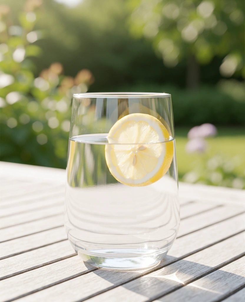 Refreshing lemon water